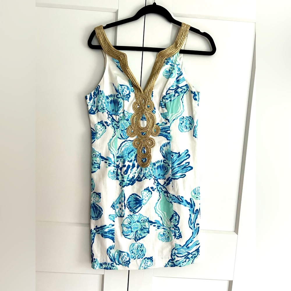 Lily white and blue dress
